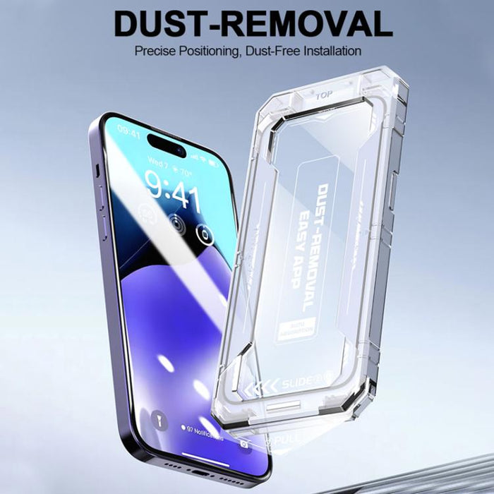 Película de vidrio templado HD de fácil instalación, For iPhone 17e / 16e / 14 / 13 Pro / 13, For iPhone 17 Pro Max, For iPhone 17 Pro, For iPhone 17 / 16 Pro, For iPhone Air, For iPhone 16 Pro Max, For iPhone 16 Plus / 15 Plus, For iPhone 16 / 15     ...