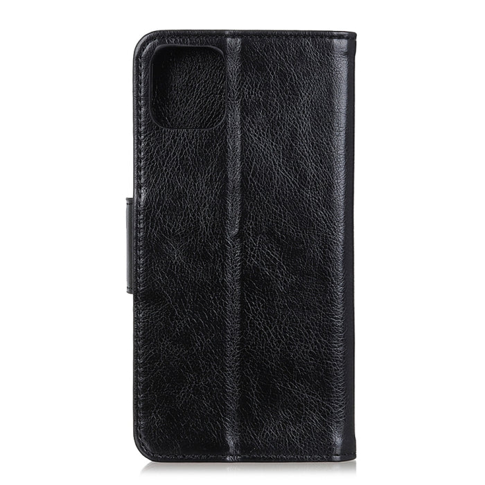 Estuche de cuero con tapa horizontal Napa Texture con soporte, ranura para tarjeta y billetera