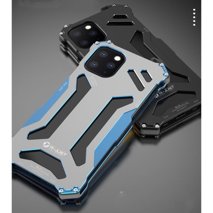 Estuche protector de metal blindado a prueba de golpes R-JUST, For iPhone 12 / 12 Pro, For iPhone 12 Pro Max