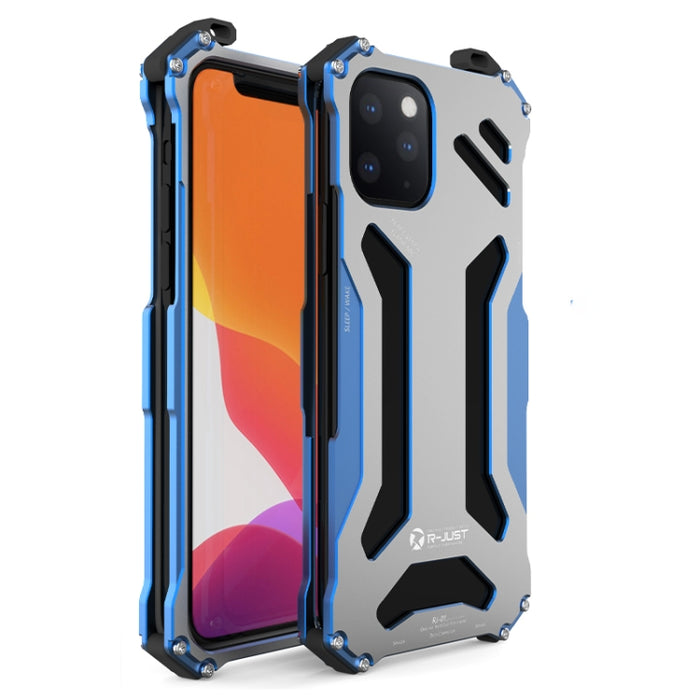 Estuche protector de metal blindado a prueba de golpes R-JUST, For iPhone 12 / 12 Pro, For iPhone 12 Pro Max