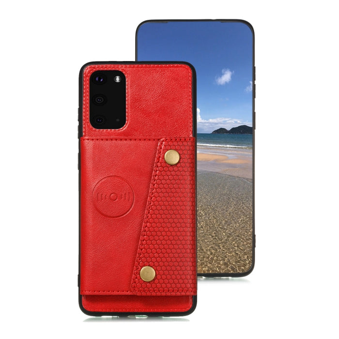Estuche protector magnético a prueba de golpes con doble hebilla PU + TPU con ranura para tarjeta y soporte, For Samsung Galaxy Note 20, For Samsung Galaxy Note 20 Ultra, For Xiaomi Redmi 9A, For Xiaomi Redmi 9C