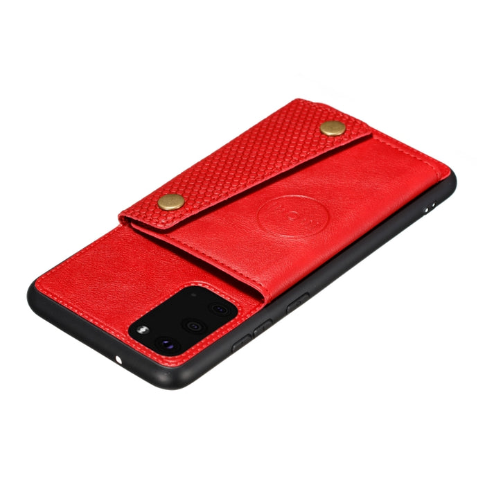 Estuche protector magnético a prueba de golpes con doble hebilla PU + TPU con ranura para tarjeta y soporte, For Samsung Galaxy Note 20, For Samsung Galaxy Note 20 Ultra, For Xiaomi Redmi 9A, For Xiaomi Redmi 9C