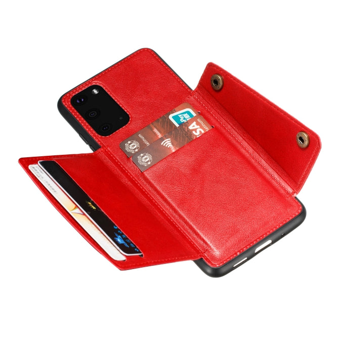 Estuche protector magnético a prueba de golpes con doble hebilla PU + TPU con ranura para tarjeta y soporte, For Samsung Galaxy Note 20, For Samsung Galaxy Note 20 Ultra, For Xiaomi Redmi 9A, For Xiaomi Redmi 9C