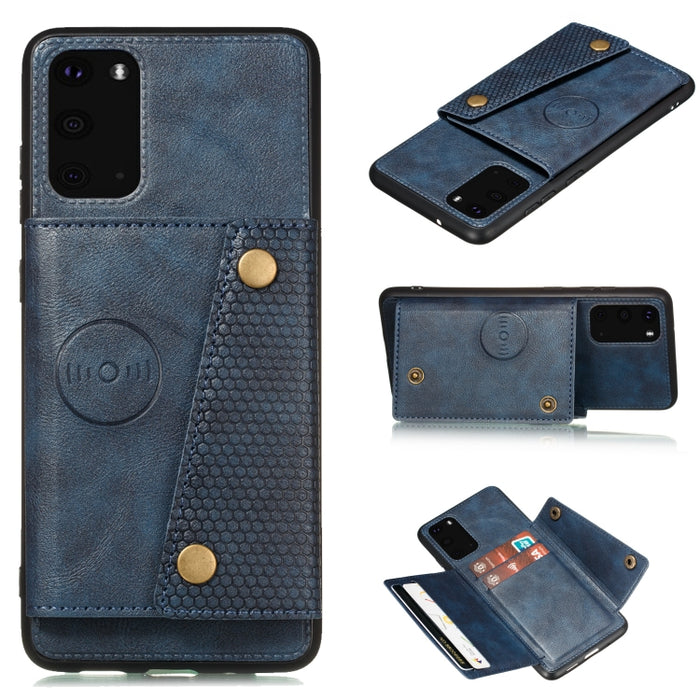 Estuche protector magnético a prueba de golpes con doble hebilla PU + TPU con ranura para tarjeta y soporte, For Samsung Galaxy Note 20, For Samsung Galaxy Note 20 Ultra, For Xiaomi Redmi 9A, For Xiaomi Redmi 9C