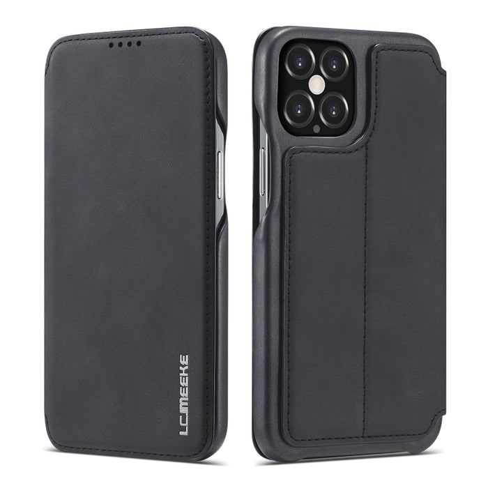 LC.IMEEKE Hon Ancient Series Estuche de cuero con tapa horizontal con soporte y ranura para tarjeta, For iPhone 12 mini, For iPhone 12 / 12 Pro, For iPhone 12 Pro Max