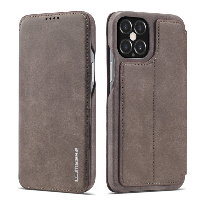 LC.IMEEKE Hon Ancient Series Estuche de cuero con tapa horizontal con soporte y ranura para tarjeta, For iPhone 12 mini, For iPhone 12 / 12 Pro, For iPhone 12 Pro Max