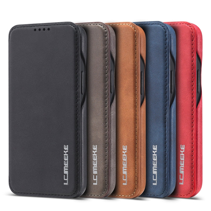 LC.IMEEKE Hon Ancient Series Estuche de cuero con tapa horizontal con soporte y ranura para tarjeta, For iPhone 12 mini, For iPhone 12 / 12 Pro, For iPhone 12 Pro Max