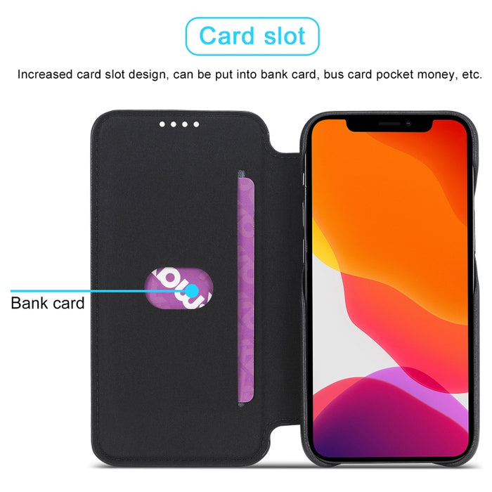 LC.IMEEKE Hon Ancient Series Estuche de cuero con tapa horizontal con soporte y ranura para tarjeta, For iPhone 12 mini, For iPhone 12 / 12 Pro, For iPhone 12 Pro Max