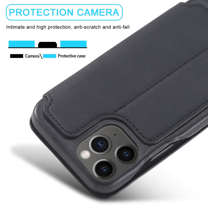 LC.IMEEKE Hon Ancient Series Estuche de cuero con tapa horizontal con soporte y ranura para tarjeta, For iPhone 12 mini, For iPhone 12 / 12 Pro, For iPhone 12 Pro Max
