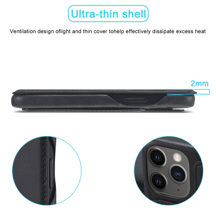 LC.IMEEKE Hon Ancient Series Estuche de cuero con tapa horizontal con soporte y ranura para tarjeta, For iPhone 12 mini, For iPhone 12 / 12 Pro, For iPhone 12 Pro Max