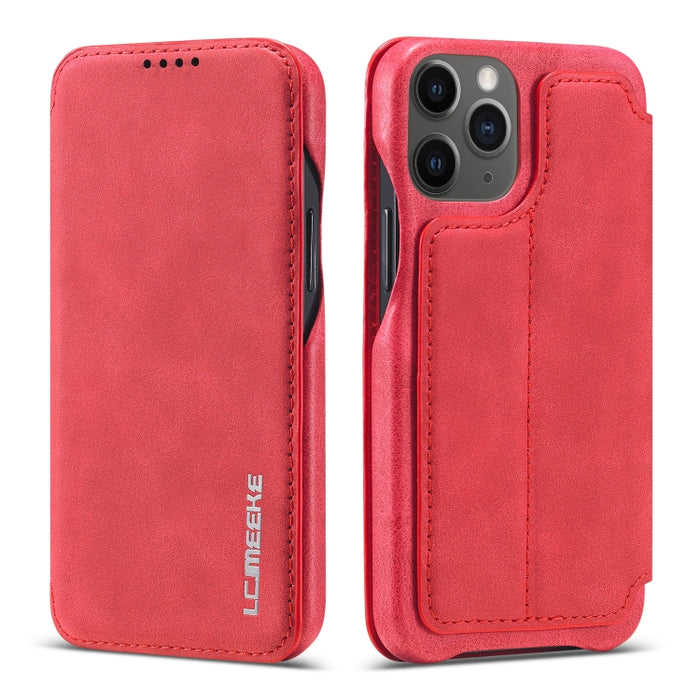 LC.IMEEKE Hon Ancient Series Estuche de cuero con tapa horizontal con soporte y ranura para tarjeta, For iPhone 12 mini, For iPhone 12 / 12 Pro, For iPhone 12 Pro Max