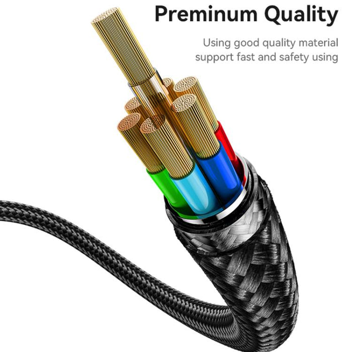 Cable de datos de carga Yesido CA182 PD27W 3A USB-C/Tipo-C a 8 pines, longitud: 1,2 m, CA182