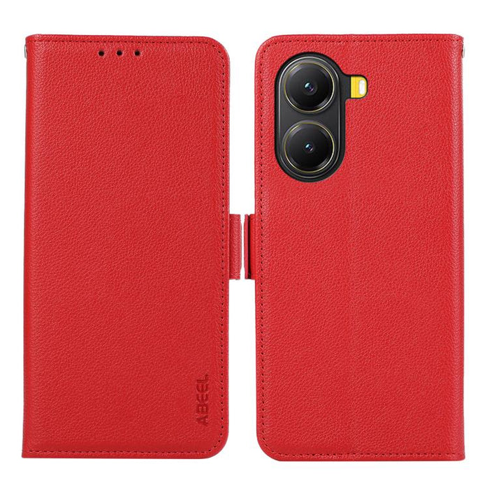 Funda para teléfono RFID de cuero con patrón de lichi y imán lateral ABEEL, For Xiaomi 17T Pro 5G, For Xiaomi 17T 5G, For Xiaomi 17 Pro Max, For Xiaomi 17 Pro, For Xiaomi 17, For Xiaomi 15T Pro 5G, For Xiaomi 15T 5G, For Xiaomi Poco F7 Pro / F7 Ultra  ...