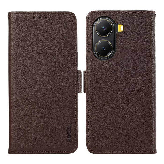 Funda para teléfono RFID de cuero con patrón de lichi y imán lateral ABEEL, For Xiaomi 17T Pro 5G, For Xiaomi 17T 5G, For Xiaomi 17 Pro Max, For Xiaomi 17 Pro, For Xiaomi 17, For Xiaomi 15T Pro 5G, For Xiaomi 15T 5G, For Xiaomi Poco F7 Pro / F7 Ultra  ...