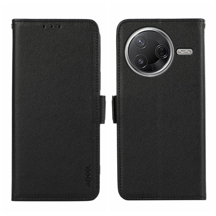 Funda para teléfono RFID de cuero con patrón de lichi y imán lateral ABEEL, For Xiaomi 17T Pro 5G, For Xiaomi 17T 5G, For Xiaomi 17 Pro Max, For Xiaomi 17 Pro, For Xiaomi 17, For Xiaomi 15T Pro 5G, For Xiaomi 15T 5G, For Xiaomi Poco F7 Pro / F7 Ultra  ...
