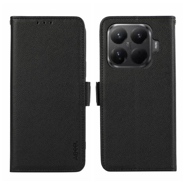Funda para teléfono RFID de cuero con patrón de lichi y imán lateral ABEEL, For Xiaomi 17T Pro 5G, For Xiaomi 17T 5G, For Xiaomi 17 Pro Max, For Xiaomi 17 Pro, For Xiaomi 17, For Xiaomi 15T Pro 5G, For Xiaomi 15T 5G, For Xiaomi Poco F7 Pro / F7 Ultra  ...