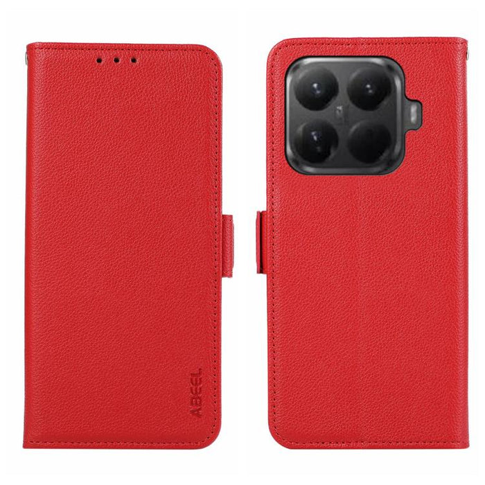 Funda para teléfono RFID de cuero con patrón de lichi y imán lateral ABEEL, For Xiaomi 17T Pro 5G, For Xiaomi 17T 5G, For Xiaomi 17 Pro Max, For Xiaomi 17 Pro, For Xiaomi 17, For Xiaomi 15T Pro 5G, For Xiaomi 15T 5G, For Xiaomi Poco F7 Pro / F7 Ultra  ...