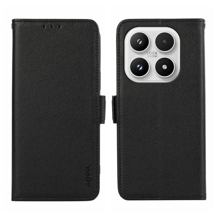 Funda para teléfono RFID de cuero con patrón de lichi y imán lateral ABEEL, For Xiaomi 17T Pro 5G, For Xiaomi 17T 5G, For Xiaomi 17 Pro Max, For Xiaomi 17 Pro, For Xiaomi 17, For Xiaomi 15T Pro 5G, For Xiaomi 15T 5G, For Xiaomi Poco F7 Pro / F7 Ultra  ...