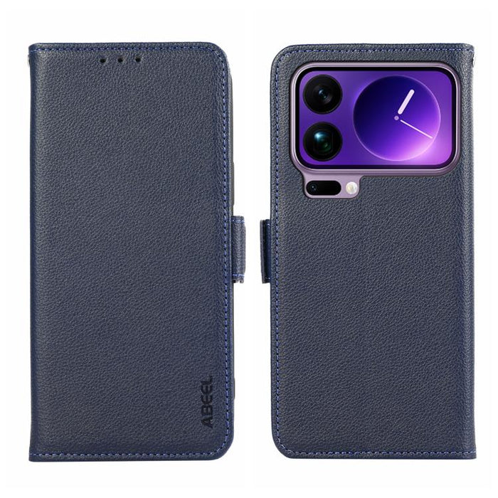 Funda para teléfono RFID de cuero con patrón de lichi y imán lateral ABEEL, For Xiaomi 17T Pro 5G, For Xiaomi 17T 5G, For Xiaomi 17 Pro Max, For Xiaomi 17 Pro, For Xiaomi 17, For Xiaomi 15T Pro 5G, For Xiaomi 15T 5G, For Xiaomi Poco F7 Pro / F7 Ultra  ...