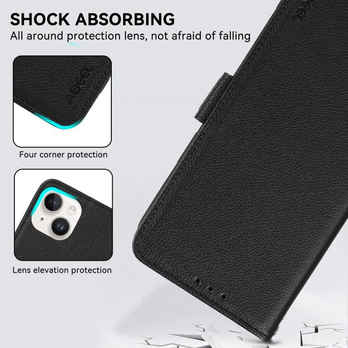 Funda para teléfono RFID de cuero con patrón de lichi y imán lateral ABEEL, For Xiaomi 17T Pro 5G, For Xiaomi 17T 5G, For Xiaomi 17 Pro Max, For Xiaomi 17 Pro, For Xiaomi 17, For Xiaomi 15T Pro 5G, For Xiaomi 15T 5G, For Xiaomi Poco F7 Pro / F7 Ultra  ...