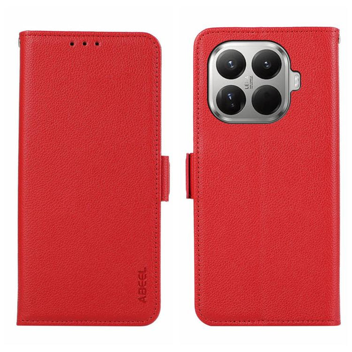 Funda para teléfono RFID de cuero con patrón de lichi y imán lateral ABEEL, For Xiaomi 17T Pro 5G, For Xiaomi 17T 5G, For Xiaomi 17 Pro Max, For Xiaomi 17 Pro, For Xiaomi 17, For Xiaomi 15T Pro 5G, For Xiaomi 15T 5G, For Xiaomi Poco F7 Pro / F7 Ultra  ...