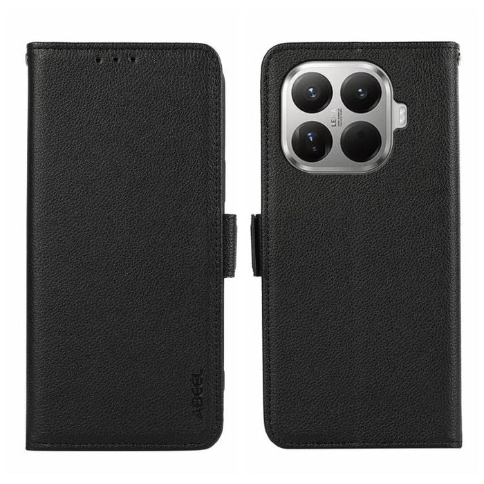 Funda para teléfono RFID de cuero con patrón de lichi y imán lateral ABEEL, For Xiaomi 17T Pro 5G, For Xiaomi 17T 5G, For Xiaomi 17 Pro Max, For Xiaomi 17 Pro, For Xiaomi 17, For Xiaomi 15T Pro 5G, For Xiaomi 15T 5G, For Xiaomi Poco F7 Pro / F7 Ultra  ...