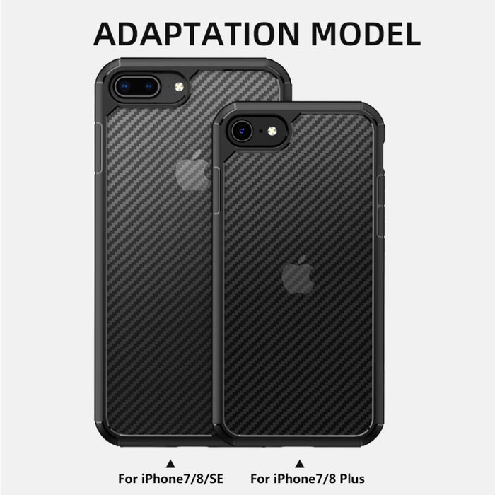 iPAKY Serie Pioneer Funda de TPU + PC con textura de fibra de carbono a prueba de golpes
