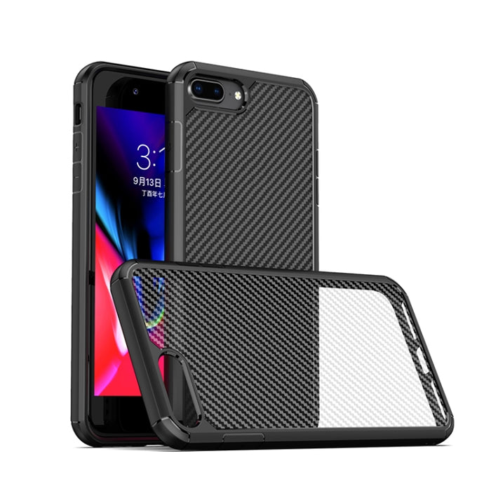 iPAKY Serie Pioneer Funda de TPU + PC con textura de fibra de carbono a prueba de golpes