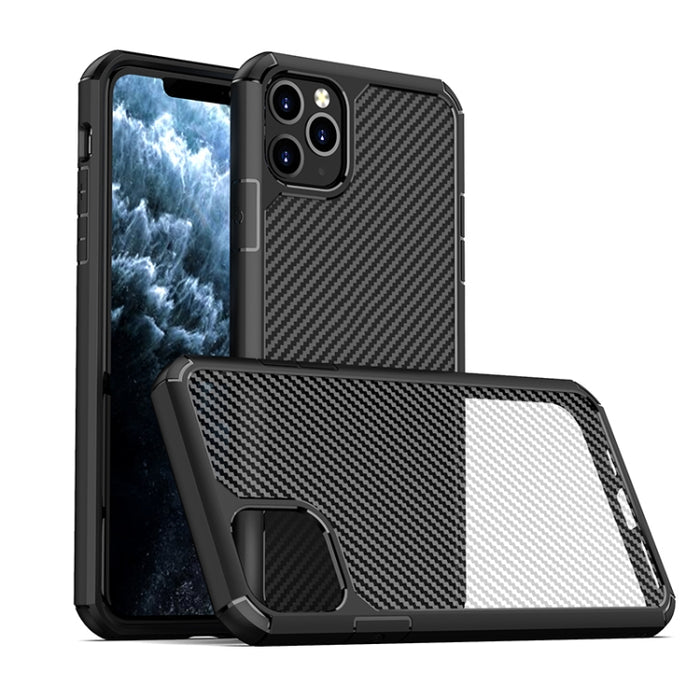 iPAKY Serie Pioneer Funda de TPU + PC con textura de fibra de carbono a prueba de golpes