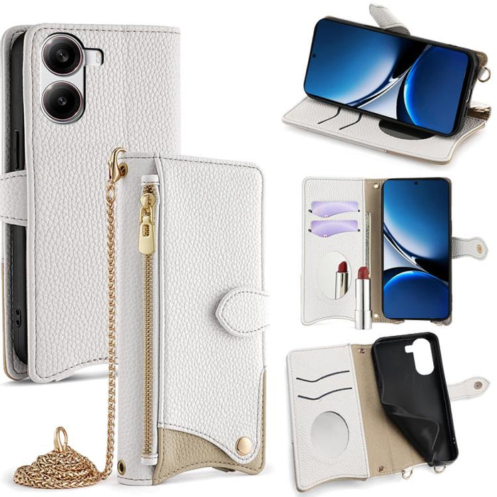 Funda para teléfono de piel de lichi con forma de cola de pez y cadena cruzada, For Redmi K90, For Redmi K90 Pro Max, For Redmi 15C 5G / 4G EU 173mm / Poco C85 5G, For Redmi 15C 5G / 4G Global 171mm / Poco C85 4G, For Redmi K80 Ultra                   ...