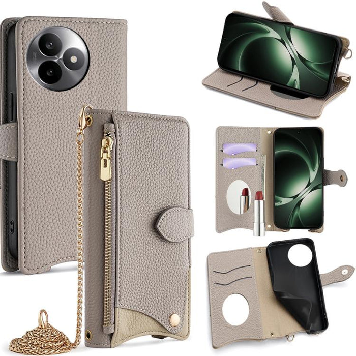 Funda para teléfono de piel de lichi con forma de cola de pez y cadena cruzada, For Redmi K90, For Redmi K90 Pro Max, For Redmi 15C 5G / 4G EU 173mm / Poco C85 5G, For Redmi 15C 5G / 4G Global 171mm / Poco C85 4G, For Redmi K80 Ultra                   ...