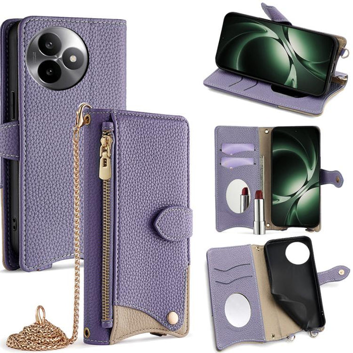 Funda para teléfono de piel de lichi con forma de cola de pez y cadena cruzada, For Redmi K90, For Redmi K90 Pro Max, For Redmi 15C 5G / 4G EU 173mm / Poco C85 5G, For Redmi 15C 5G / 4G Global 171mm / Poco C85 4G, For Redmi K80 Ultra                   ...