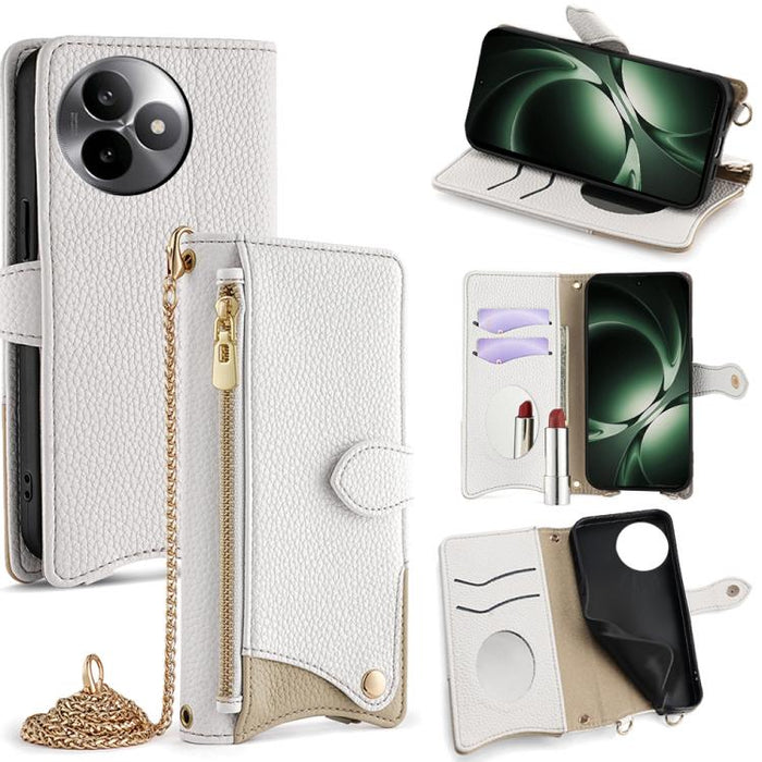 Funda para teléfono de piel de lichi con forma de cola de pez y cadena cruzada, For Redmi K90, For Redmi K90 Pro Max, For Redmi 15C 5G / 4G EU 173mm / Poco C85 5G, For Redmi 15C 5G / 4G Global 171mm / Poco C85 4G, For Redmi K80 Ultra                   ...