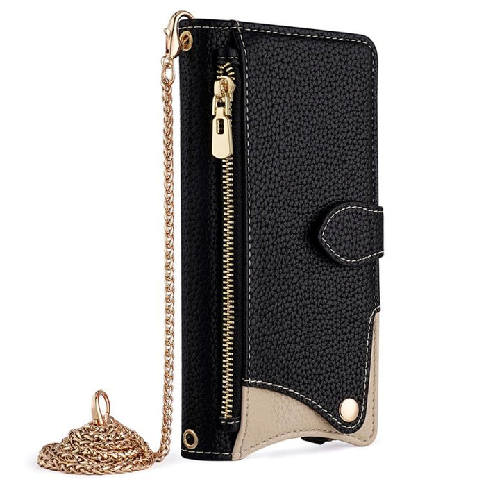 Funda para teléfono de piel de lichi con forma de cola de pez y cadena cruzada, For Xiaomi 17 Pro Max, For Xiaomi 17 Pro, For Xiaomi 17, For Xiaomi Civi 5 Pro, For Xiaomi 15 Ultra, For Xiaomi 14