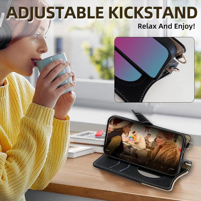 Funda para teléfono de piel de lichi con forma de cola de pez y cadena cruzada, For Xiaomi 17 Pro Max, For Xiaomi 17 Pro, For Xiaomi 17, For Xiaomi Civi 5 Pro, For Xiaomi 15 Ultra, For Xiaomi 14