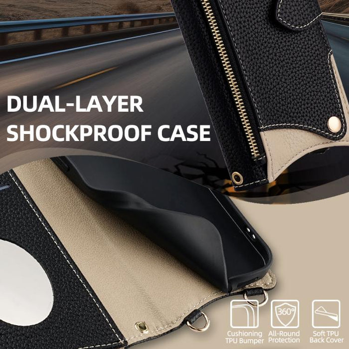 Funda para teléfono de piel de lichi con forma de cola de pez y cadena cruzada, For Xiaomi 17 Pro Max, For Xiaomi 17 Pro, For Xiaomi 17, For Xiaomi Civi 5 Pro, For Xiaomi 15 Ultra, For Xiaomi 14