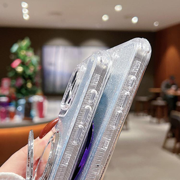 Estuche para teléfono MagSafe con purpurina y soporte para espejo, For iPhone 11
