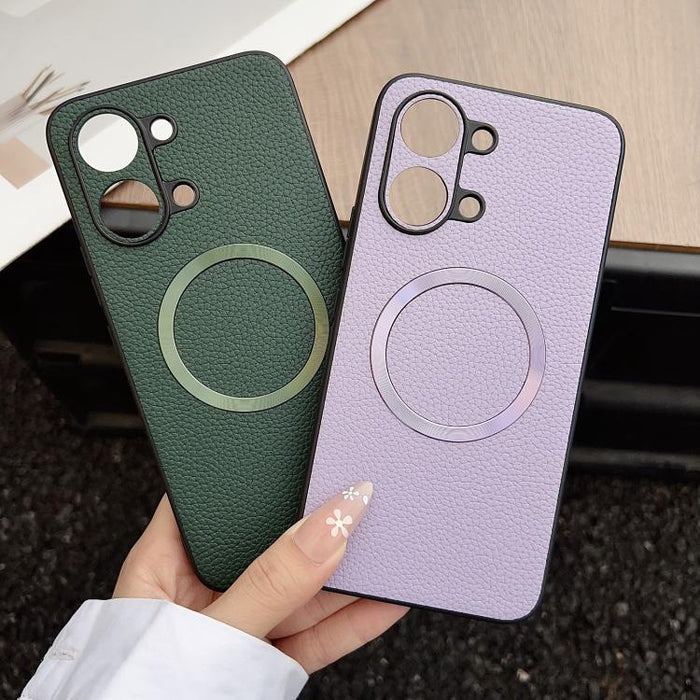Funda magnética para teléfono CD Magsafe con textura de lichi, For Redmi Turbo 5 Max / Poco X8 Pro Max 5G, For Redmi Note 14 Pro 4G, For Redmi Note 14 Pro 5G