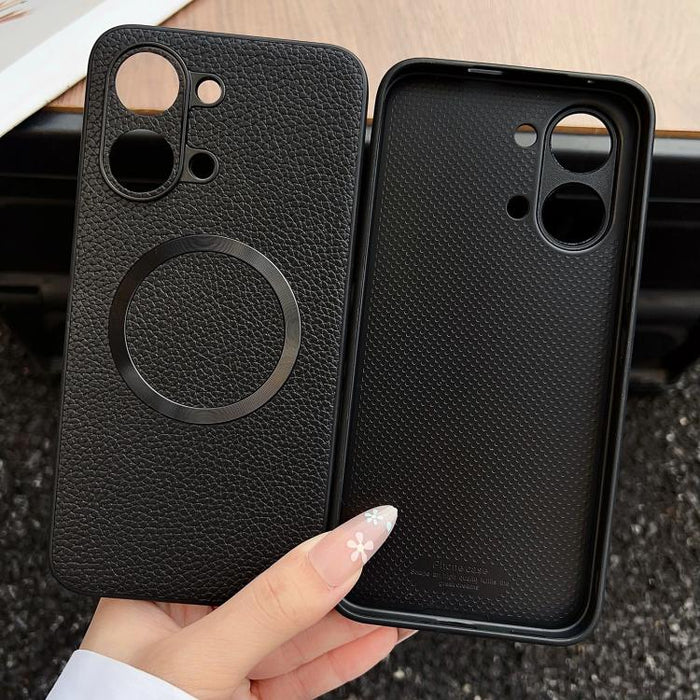 Funda magnética para teléfono CD Magsafe con textura de lichi, For Redmi Turbo 5 Max / Poco X8 Pro Max 5G, For Redmi Note 14 Pro 4G, For Redmi Note 14 Pro 5G