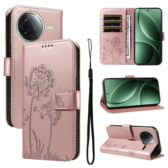Funda de cuero con tapa para teléfono con estampado de diente de león en relieve, For Redmi K90 Pro Max/Poco F8 Ultra, For Redmi K90/Poco F8 Pro, For Redmi 15C 5G / 4G EU 173mm, For Redmi 15 5G Global/15 4G SEA 169.5mm, For Redmi 15 5G / 4G EU 171mm   ...