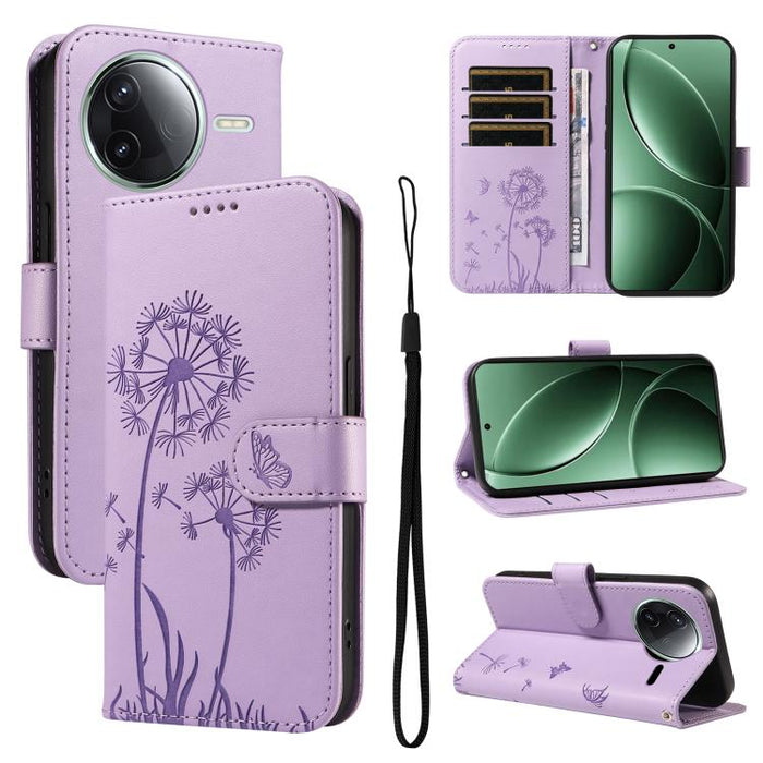 Funda de cuero con tapa para teléfono con estampado de diente de león en relieve, For Redmi K90 Pro Max/Poco F8 Ultra, For Redmi K90/Poco F8 Pro, For Redmi 15C 5G / 4G EU 173mm, For Redmi 15 5G Global/15 4G SEA 169.5mm, For Redmi 15 5G / 4G EU 171mm   ...