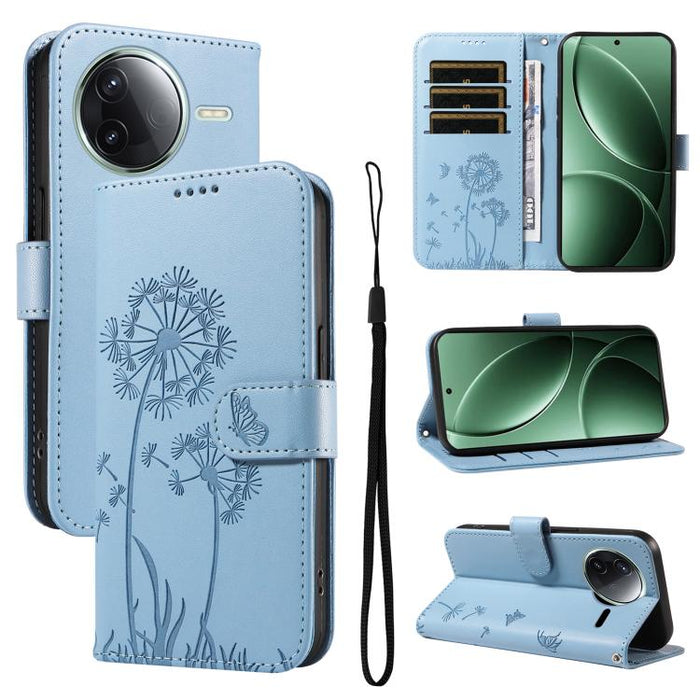 Funda de cuero con tapa para teléfono con estampado de diente de león en relieve, For Redmi K90 Pro Max/Poco F8 Ultra, For Redmi K90/Poco F8 Pro, For Redmi 15C 5G / 4G EU 173mm, For Redmi 15 5G Global/15 4G SEA 169.5mm, For Redmi 15 5G / 4G EU 171mm   ...