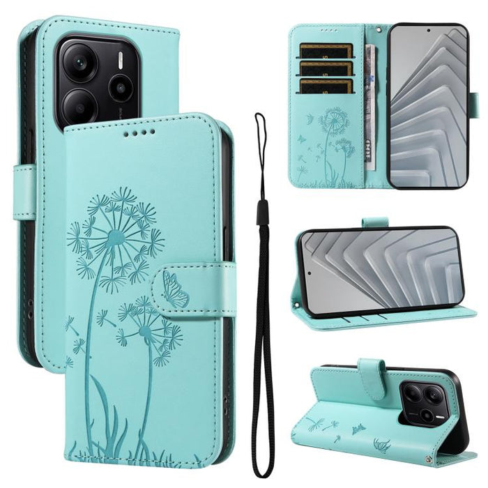 Funda de cuero con tapa para teléfono con estampado de diente de león en relieve, For Redmi K90 Pro Max/Poco F8 Ultra, For Redmi K90/Poco F8 Pro, For Redmi 15C 5G / 4G EU 173mm, For Redmi 15 5G Global/15 4G SEA 169.5mm, For Redmi 15 5G / 4G EU 171mm   ...