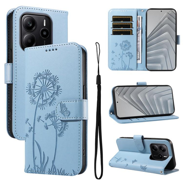 Funda de cuero con tapa para teléfono con estampado de diente de león en relieve, For Redmi K90 Pro Max/Poco F8 Ultra, For Redmi K90/Poco F8 Pro, For Redmi 15C 5G / 4G EU 173mm, For Redmi 15 5G Global/15 4G SEA 169.5mm, For Redmi 15 5G / 4G EU 171mm   ...
