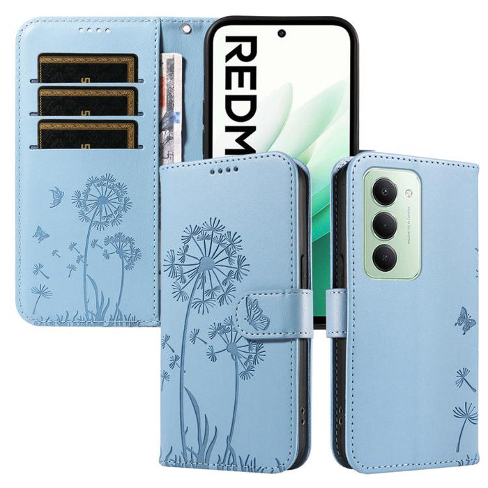 Funda de cuero con tapa para teléfono con estampado de diente de león en relieve, For Redmi K90 Pro Max/Poco F8 Ultra, For Redmi K90/Poco F8 Pro, For Redmi 15C 5G / 4G EU 173mm, For Redmi 15 5G Global/15 4G SEA 169.5mm, For Redmi 15 5G / 4G EU 171mm   ...