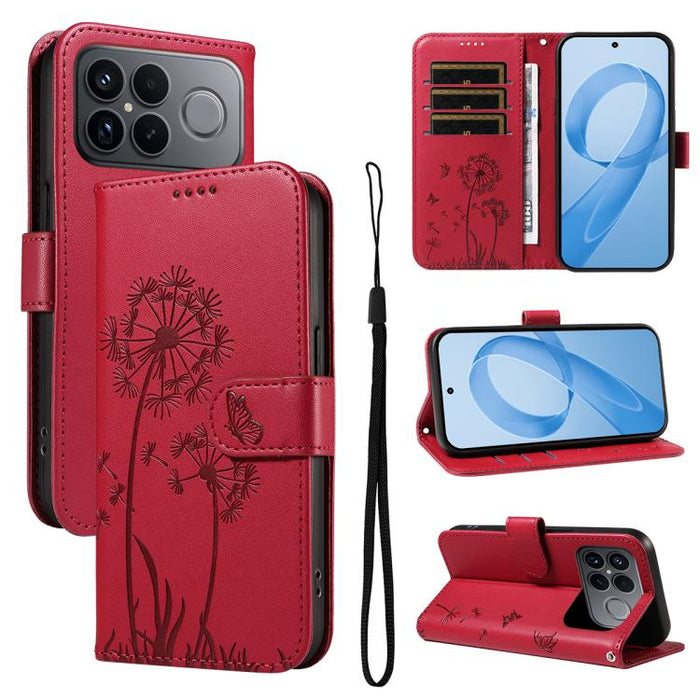 Funda de cuero con tapa para teléfono con estampado de diente de león en relieve, For Redmi K90 Pro Max/Poco F8 Ultra, For Redmi K90/Poco F8 Pro, For Redmi 15C 5G / 4G EU 173mm, For Redmi 15 5G Global/15 4G SEA 169.5mm, For Redmi 15 5G / 4G EU 171mm   ...