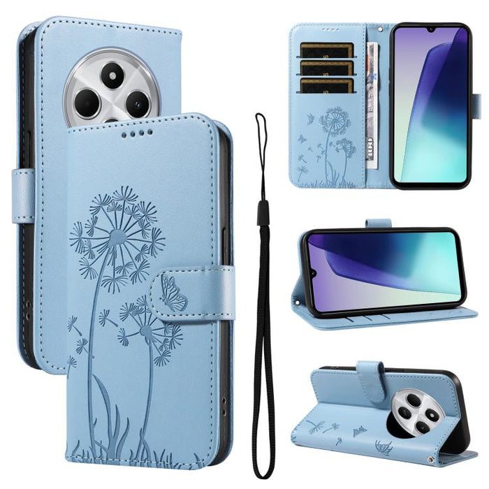 Funda de cuero con tapa para teléfono con estampado de diente de león en relieve, For Redmi K90 Pro Max/Poco F8 Ultra, For Redmi K90/Poco F8 Pro, For Redmi 15C 5G / 4G EU 173mm, For Redmi 15 5G Global/15 4G SEA 169.5mm, For Redmi 15 5G / 4G EU 171mm   ...