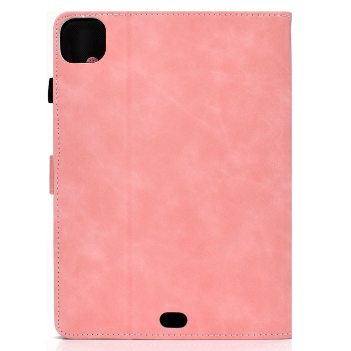 Estuche de cuero con tapa horizontal con textura de piel de vaca con soporte y ranuras para tarjetas y función de suspensión / activación