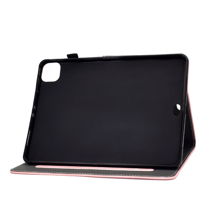 Estuche de cuero con tapa horizontal con textura de piel de vaca con soporte y ranuras para tarjetas y función de suspensión / activación