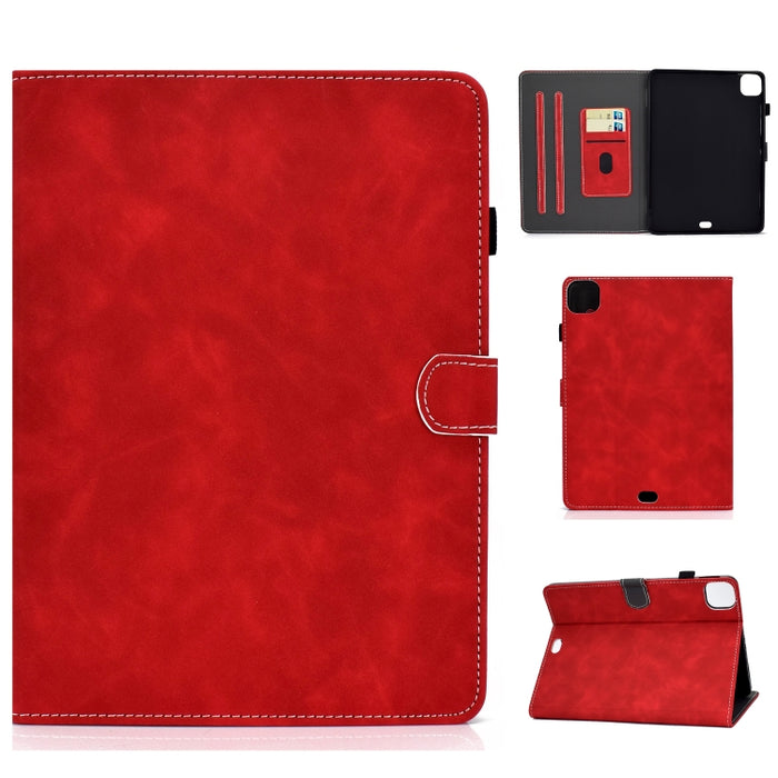 Estuche de cuero con tapa horizontal con textura de piel de vaca con soporte y ranuras para tarjetas y función de suspensión / activación